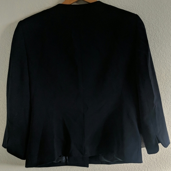 Navy blue 3-button Kasper blazer - Picture 7 of 8